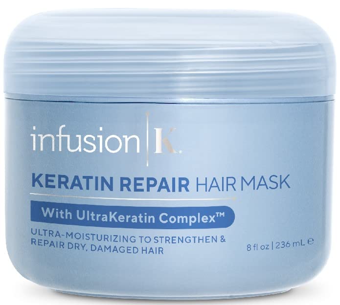 Infusion K Интензивен Лечебното маска за коса с комплекс от ультракератинов - Овлажнява и подхранва | Укрепва и