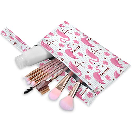 Kigai Pink Tropical Flamingo Beach Wet Dry Bag 2 опаковки - Тъканни Чанти за Памперси - Водоустойчив Органайзер за