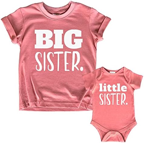 по-голяма сестра, по-малка сестра, подходящи тоалети, риза, подарък за момиче, комплект за новородено