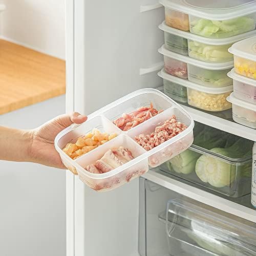 Пластмасов контейнер за приготвяне на храна Poeland, Контейнер за съхранение на храна в хладилника - за многократна употреба