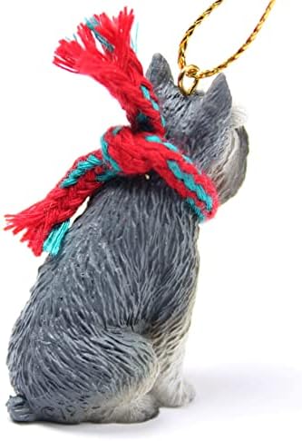 Разговорни концепция Шнауцер Малка Миниатюра, Едно Коледна украса Гигантски Сив цвят - Приятно!