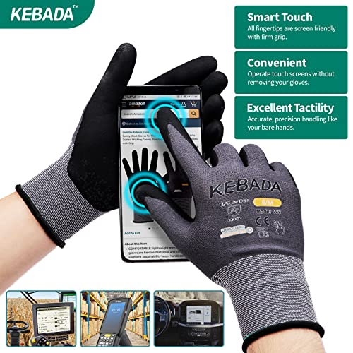 Работни ръкавици Kebada W2 за мъже в насипно състояние, Фини Работни Ръкавици за жени С изземване, 6 Чифта Работни