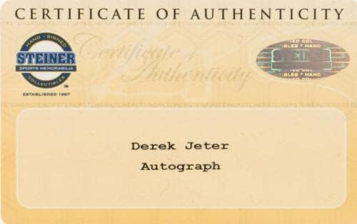 Дерек Джитър 2337 хитове, изминати Бърни С автограф от 2007 Играта Използвана база Щайнер COA - MLB С Автограф на