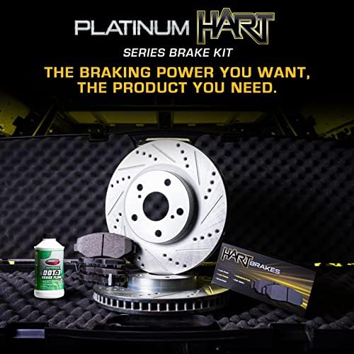 Комплект предните спирачки и ротори Hart Brakes |размерът на Предните спирачни накладки| Спирачни ротори и подложки| Полуметаллические