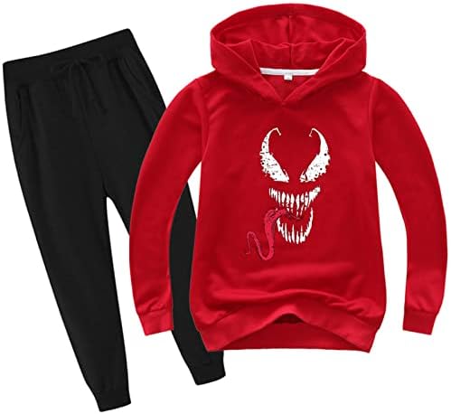 Leeorz/ Детска Hoody с Качулка Venom, Спортни Панталони, Пуловер, Ежедневни Hoody, Спортен Костюм от 2 Теми
