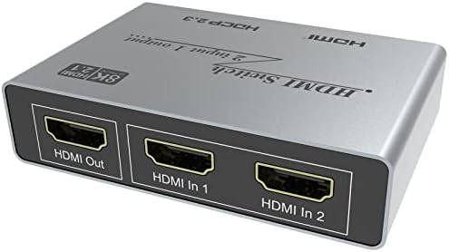 HDMI комутатор 2 в 1, 8 До @ 60 Hz, Поддръжка на 4 ДО HDCP2.3, 3D проектор, Xbox, PS5/4/3