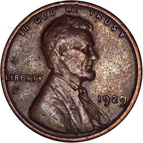 1929 Линкълн Пшеничен Цент 1C Приблизително В Формата на