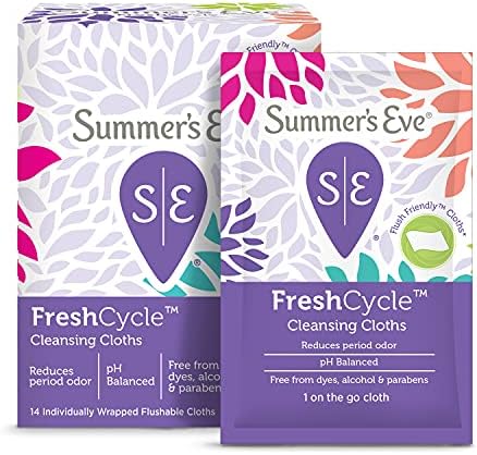 Почистване кърпички Summer Eve FreshCycle, които намаляват Неприятна миризма, брой 14