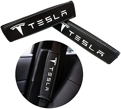 Подмяна на Tesla Универсален Калъф За автомобилния предпазен Колан 2 бр., Наплечники За Колан, изработени От Въглеродни