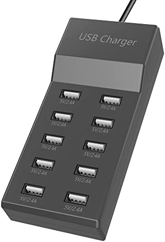 USB-зарядно устройство за няколко устройства 10-Портов USB зарядно устройство с технологията за бързо зареждане на