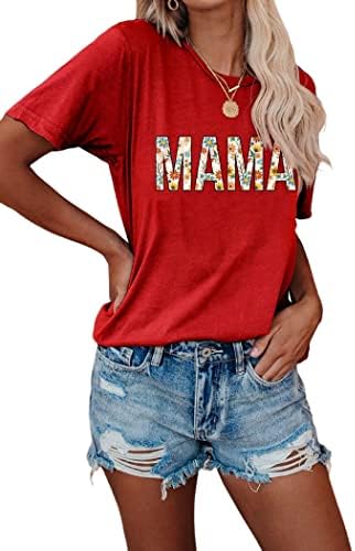 TSMNZMU/ Женска Тениска с Изображение на Майка с Кръгло деколте за майките на момчета, Забавна Тениска, Подаръци