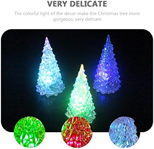 CANIGHT Празнична Лампа С Подсветка - Тенис на Нощен Подарък Дървета, Кристални Коледни Украси Отгоре с Блестящо Дърво: