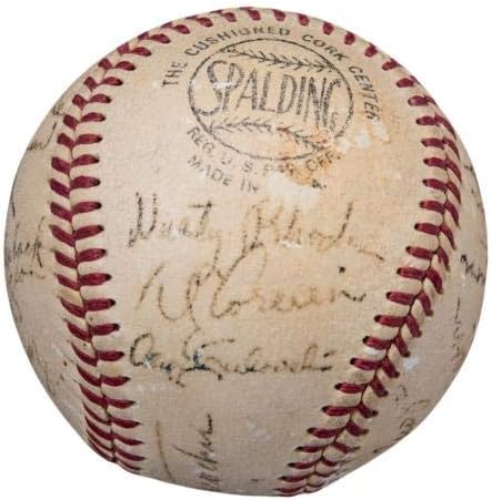РЕДКИ Бейзболни Топки с Автографи на Шампионската Световните серии 1954 г. Ню Йорк Джайентс с автограф на Уили Мэйса,