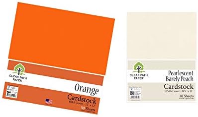 Комплект - 2 предмет от картон - Оранжева корица с размери 12 x 12 см - 65 паунда; Перлен металик с едва забележима персиковым