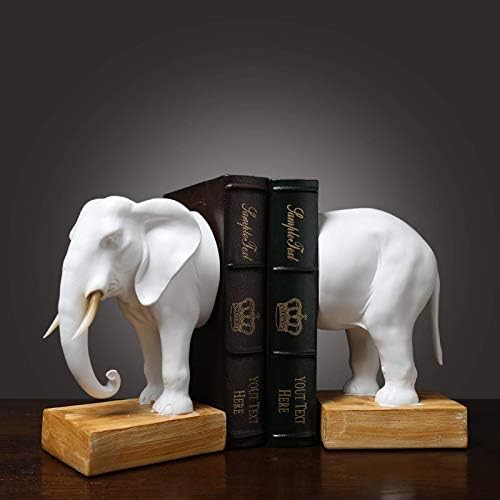 LKJH Книгата Завършва Креативна Статуя на Слон От Смола, Начало Декор, Занаяти, Украса на Стаята, Офис, Кабинет, Реколта