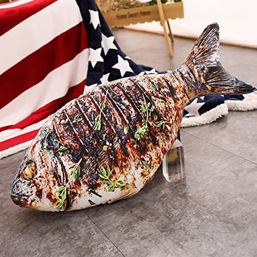 20 СМ Изкуствена Реалистична Имитация на Храна за риби Модел Печени Морски Костур Имитация на Храна Възглавница Изкуствени