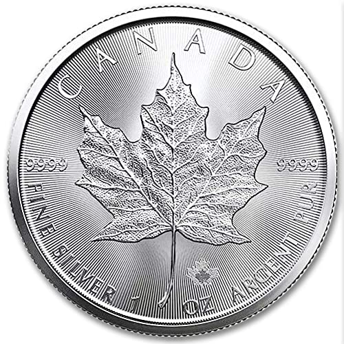 2022 CA Лот от (5) сребърни монети с канадски кленов лист с тегло 1 унция, Блестящи, без да се прибягва, със сертификати