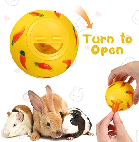 9 Облицовам чаши за зайци и топката за предложения за играчки за зайци, Диспенсер за храна за зайци, Чаши за