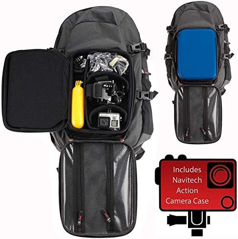 Раница за екшън камери Navitech и син калъф за съхранение с вградено нагрудным колан - Съвместим с екшън камера Dragon
