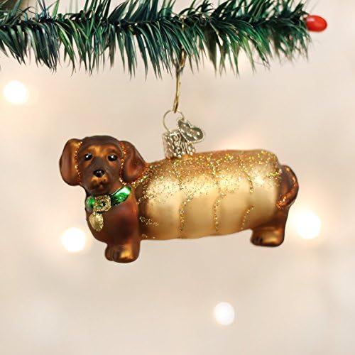Коледна украса на Стария свят: Колекция за Кучета, Стъклени Формовъчни Украса за Коледната Елха, Виенска куче