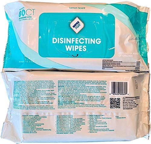 Дезинфектанти, салфетки WipesPlus - Дезинфектанти, салфетки индустриална здравина - Опаковка от 80 дезинфекция кърпички