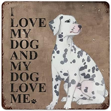 Alioyoit Обичам Кучето Си, и Кучето Ми ме Обича Забавно Куче-Метална Табела Метална Изкуството на Антични Куче