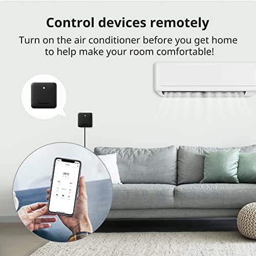 SwitchBot Хъб Mini Smart Remote -Универсален ИНФРАЧЕРВЕНО, WiFi IR Blaster за телевизор, климатик, Съвместим с Alexa, Google