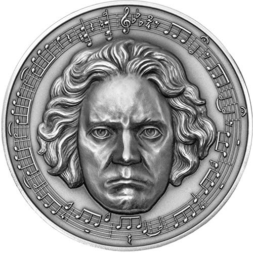 2020 Модерна Възпоменателна монета PowerCoin на 250-годишнината на Бетовен 3 Грама Сребърна Монета 3000 Франка Камерун 2020