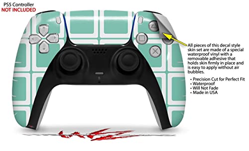 Апликация на кожата WraptorSkinz е съвместимо с контролер на Sony PS5 DualSense Squared Seafoam Green (контролер