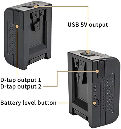 Came-ТВ 2X Мини-Батерии с монтиране 99 и комплект зарядно устройство с двоен V-образен стена за BMPCC 6K Pro/Sony FX6/ Red