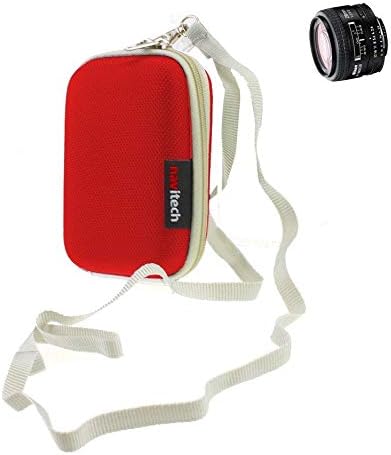 Защитен калъф за обектива на камерата Navitech Red с водоустойчив покритие, който е Съвместим с телеконвертером Nikon