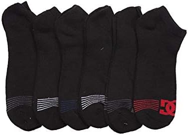 DC 6 Опаковки мъжки спортни чорапи No Show В асортимент, 10-13 Размер (Размер обувка 6-12,5)