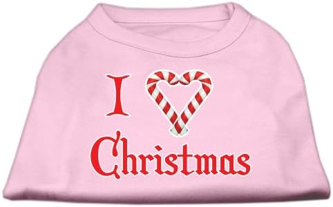 Коледа риза с Трафаретным принтом I Heart Светло Розов цвят, XL (16)