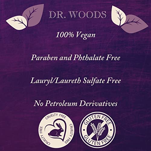 Кастильское сапун Dr. Woods с Мента и Лавандула, за измиване на тяло с Органично масло от Шеа, 2 опаковки