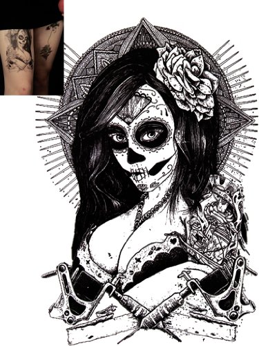 Временни татуировки Novu Ink Lady Vengeance | ОПАКОВКА От 2 | Фалшиви татуировки | Преводи художествен дизайн| Етикети
