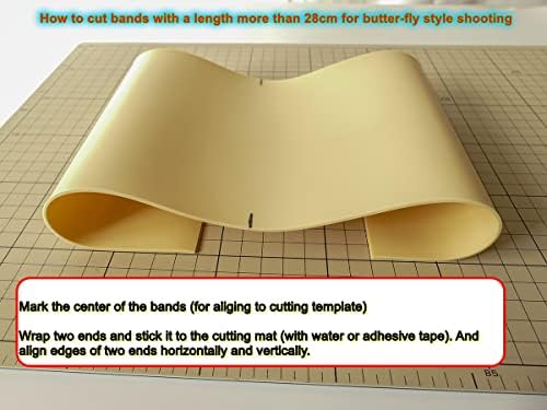 Плоска лента за прашка GM & BW - обикновената версия и защита от студ, Дебелина 0,4-0,8 мм, Линията за рязане