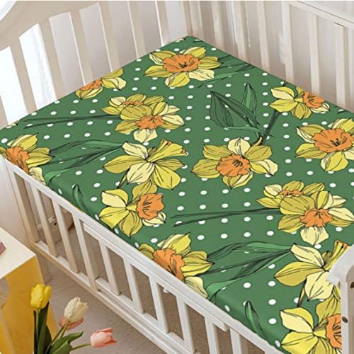 Чаршаф за легло в ретро стил, Стандартен Чаршаф за матрак на детско креватче от Ултра Мек материал -Бебешки кърпи за