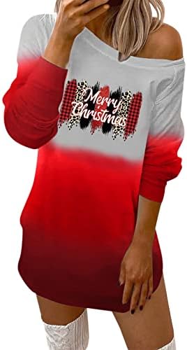 Коледни рокли WYTong за Жени, Ежедневни Тънки Струящиеся Коктейлни Рокли Трапецовидна форма с Рюшами, Сладък Рокли