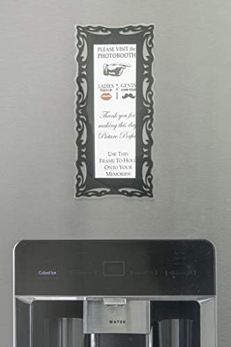 Рамка за фотобудки - Черни Магнитни Рамки за снимки с размер на 2X6 инча, Магнитна рамка за снимки (24 опаковка)