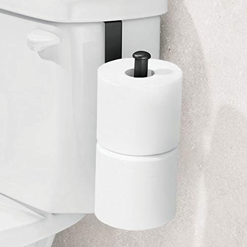 mDesign Метална жица Над Казанче, държач за тоалетна хартия, Опаковка и резерв за съхранение в банята - Висящи, да