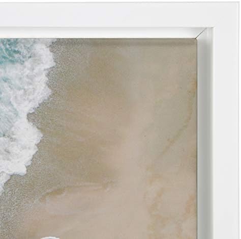 DesignOvation Sylvie Emerald Beach Стенно изкуство върху Платно в рамка от Ейми Питърсън, 18x24 Бяло, Крайбрежен Начало