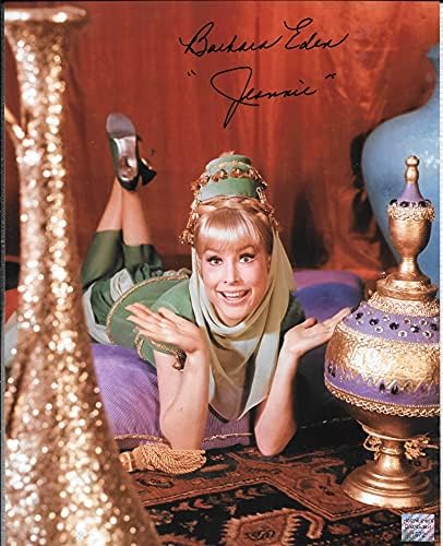 Барбара Eden в ролята на Джини Снимка с автограф с размери 8 х 10 инча, изработена от черно почувствах-върхът писалка