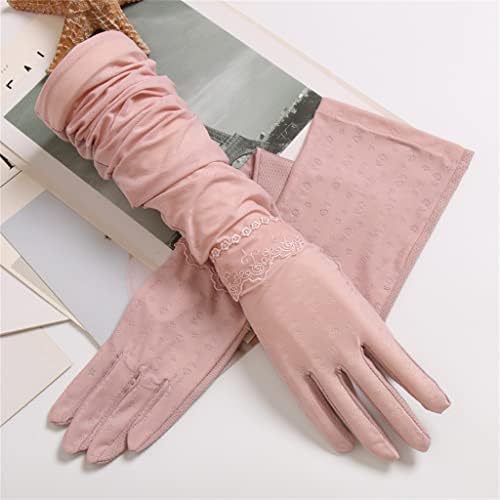 N/A Летни Дамски Дантелени ръкавици от ледената коприна, Тънки Защитни armlets за управление на Велосипед, Дълги