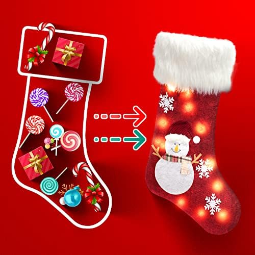 Коледни Чорапи, 4 бр. - 19Класически Коледни Чорапи - Дядо коледа, Снежен човек, Северен Елен, Penguin за Коледна