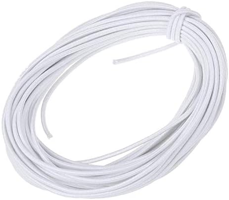 Еластичен дебел кръгъл кабел COTOWIN 2 мм, 10 ярда (бял, 2 мм)
