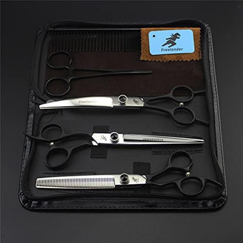 Професионален комплект ножици за грижа за кучето, прави ножици, филировочные ножици извити ножици с гребен в