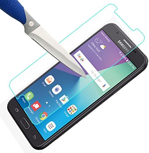 Mr.Shield [5 опаковки] е Предназначен за Samsung Galaxy J7 Sky Pro [Защитен слой от закалено стъкло] с замяна