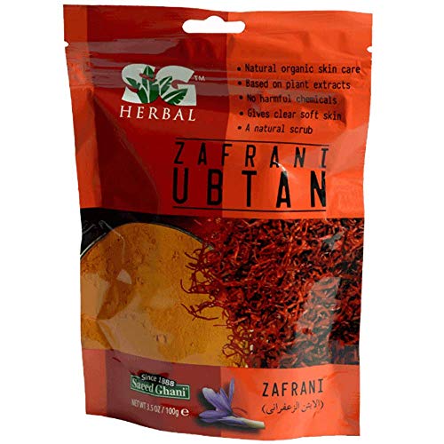 Пакетче Saeed Ghani Zafran Ubtan 100 г (6 опаковки) (пакетче Zafrani Ubtan)