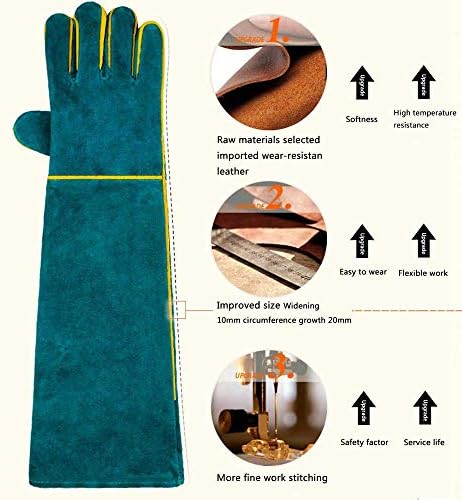 Elolicu 22-Цолови Ръкавици за обработка на животни със защита от Ухапвания, Заваръчни Ръкавици За домашни