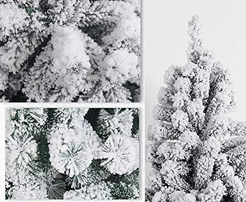 Haieshop Коледно дърво, Изкуствено украса за Коледната елха Коледна елха, Смърч с борови игли Flocked Snow 830